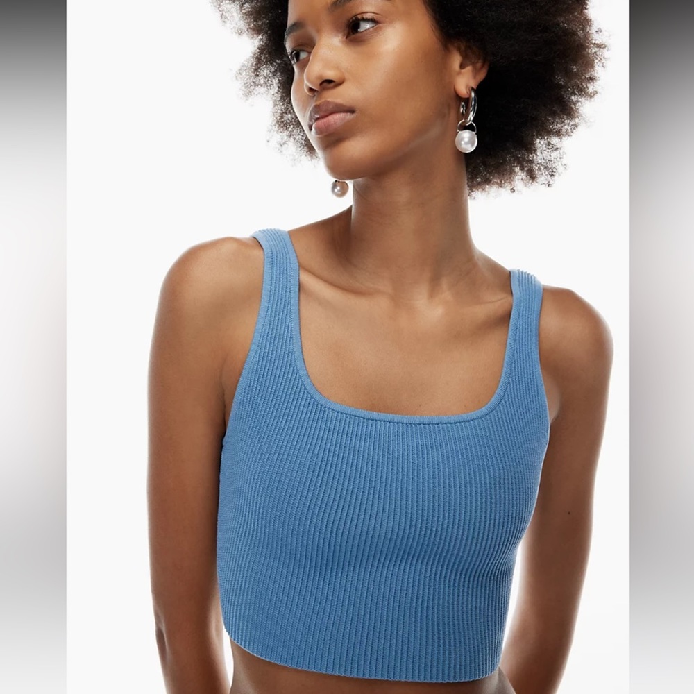 Babaton Sculpt Knit Squareneck Cropped Tank